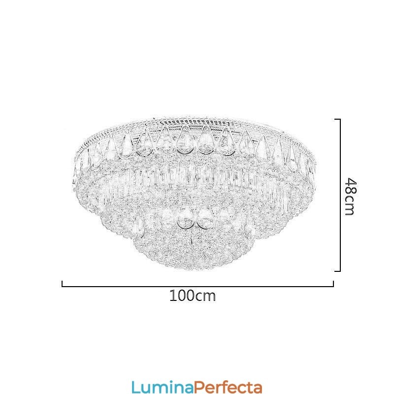 Plafoniera de lux cu montare încastrabilă din cristal Lumină rotundă