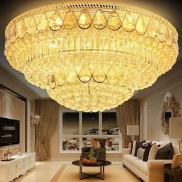 Plafoniera de lux cu montare încastrabilă din cristal Lumină rotundă