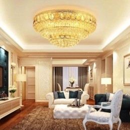 Plafoniera de lux cu montare încastrabilă din cristal Lumină rotundă