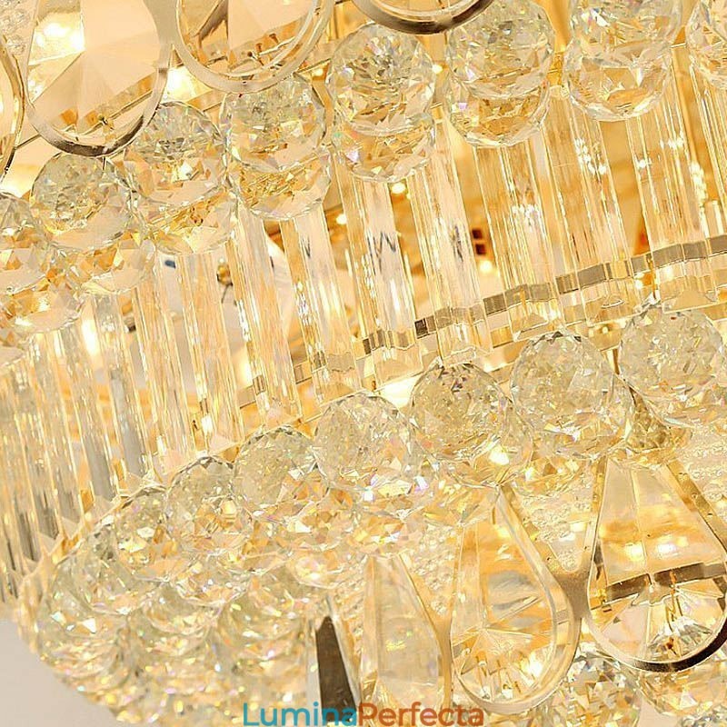 Plafoniera de lux cu montare încastrabilă din cristal Lumină rotundă