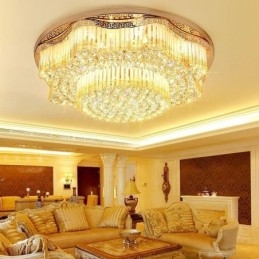 Plafoniera contemporană de cristal cu montaj încastrat Iluminat rotund de lux