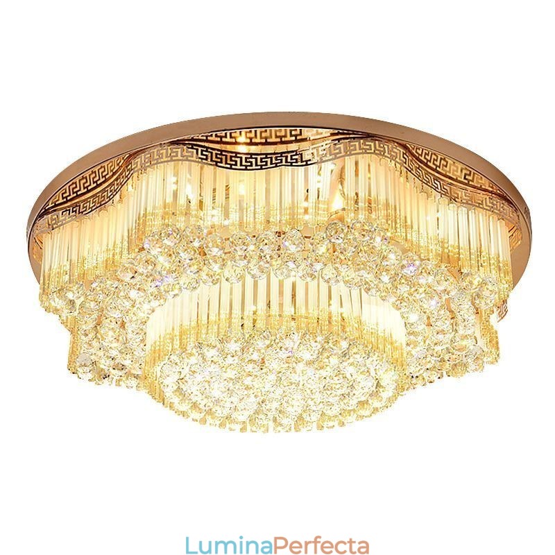 Plafoniera contemporană de cristal cu montaj încastrat Iluminat rotund de lux
