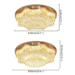 Plafoniera contemporană de cristal cu montaj încastrat Iluminat rotund de lux