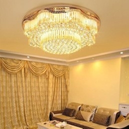 Plafoniera contemporană de cristal cu montaj încastrat Iluminat rotund de lux