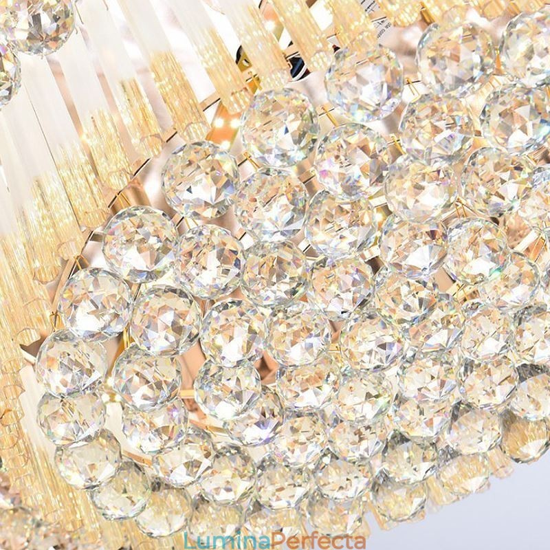 Plafoniera contemporană de cristal cu montaj încastrat Iluminat rotund de lux