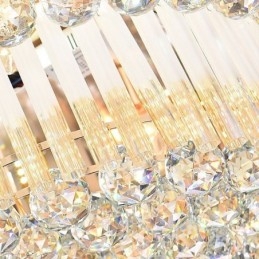 Plafoniera contemporană de cristal cu montaj încastrat Iluminat rotund de lux