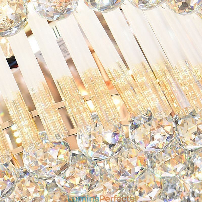 Plafoniera contemporană de cristal cu montaj încastrat Iluminat rotund de lux