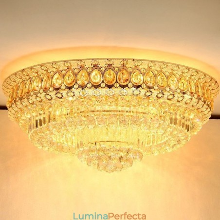 Plafoniera de cristal modernă simplă Iluminat rotund creativ Plafoniera de cristal modernă simplă Iluminat rotund creativ