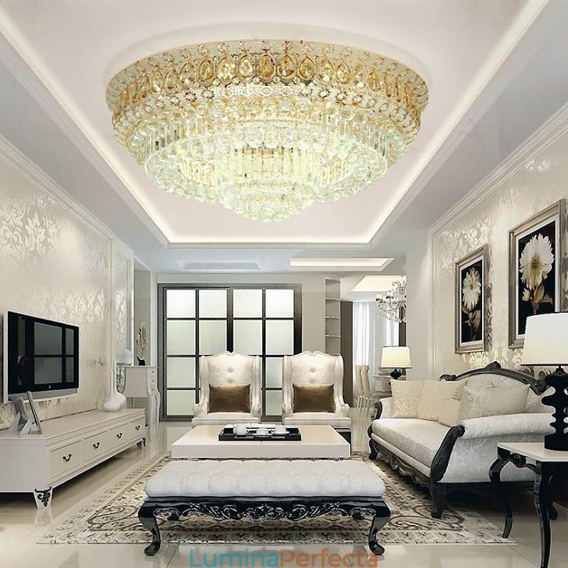 Plafoniera de cristal modernă simplă Iluminat rotund creativ