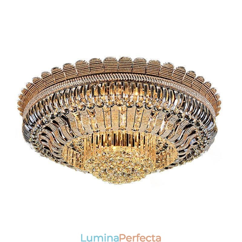 Plafoniera de lux din cristal Aur Iluminat rotund