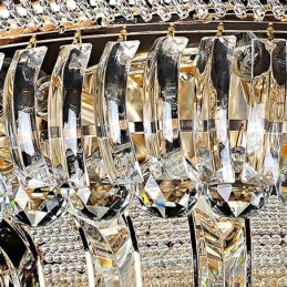 Plafoniera de lux din cristal Aur Iluminat rotund