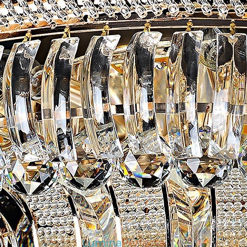 Plafoniera de lux din cristal Aur Iluminat rotund
