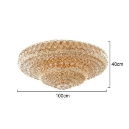 Plafoniera de lux din cristal Iluminat european rotund, montat la nivel