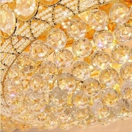 Plafoniera de lux din cristal Iluminat european rotund, montat la nivel