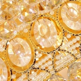 Plafoniera de lux din cristal Iluminat european rotund, montat la nivel