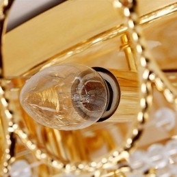 Plafoniera de lux din cristal Iluminat european rotund, montat la nivel
