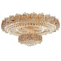 Plafoniera modernă de cristal auriu Iluminat rotund cu montare încastrabilă