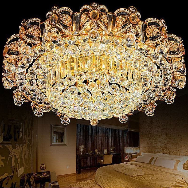 Plafoniera europeană de cristal cu montare încasată