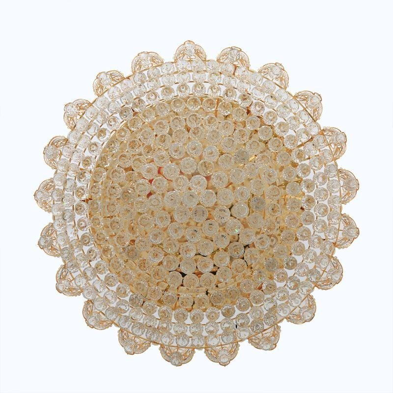 Plafoniera europeană de cristal cu montare încasată