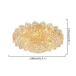 Plafoniera europeană de cristal cu montare încasată