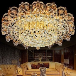 Plafoniera europeană de cristal cu montare încasată