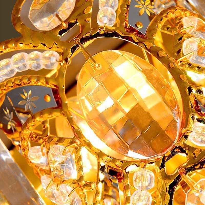 Plafoniera europeană de cristal cu montare încasată