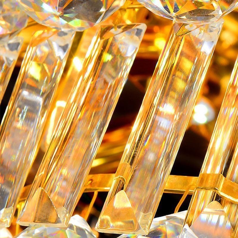 Plafoniera europeană de cristal cu montare încasată