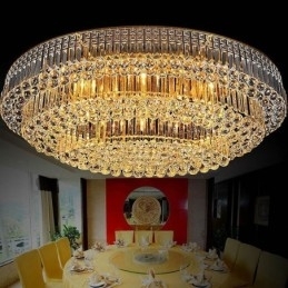 Plafoniera din cristal cu montaj înroscat Lumină ovală europeană