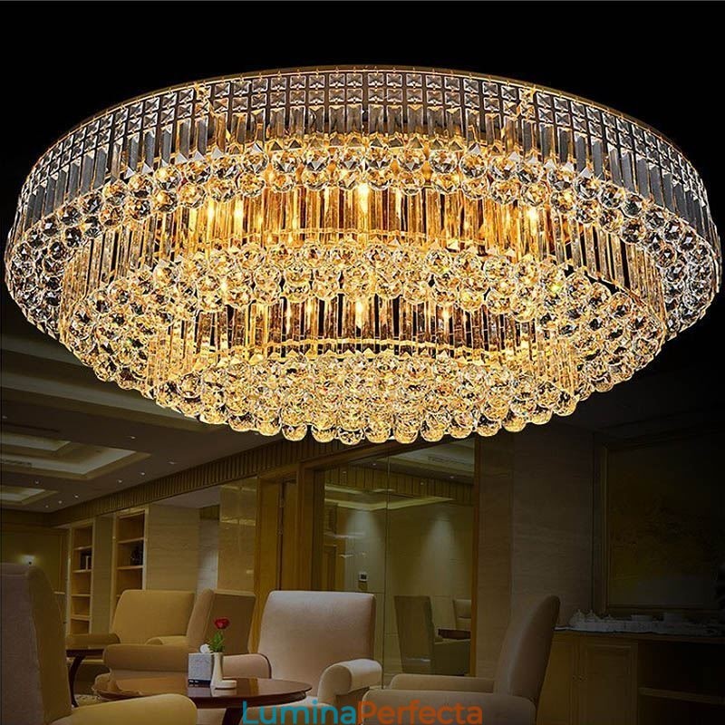 Plafoniera din cristal cu montaj înroscat Lumină ovală europeană