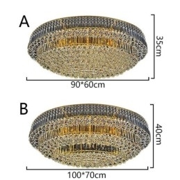 Plafoniera din cristal cu montaj înroscat Lumină ovală europeană