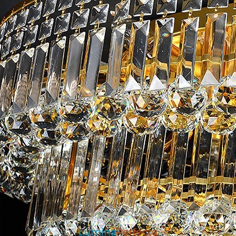 Plafoniera din cristal cu montaj înroscat Lumină ovală europeană
