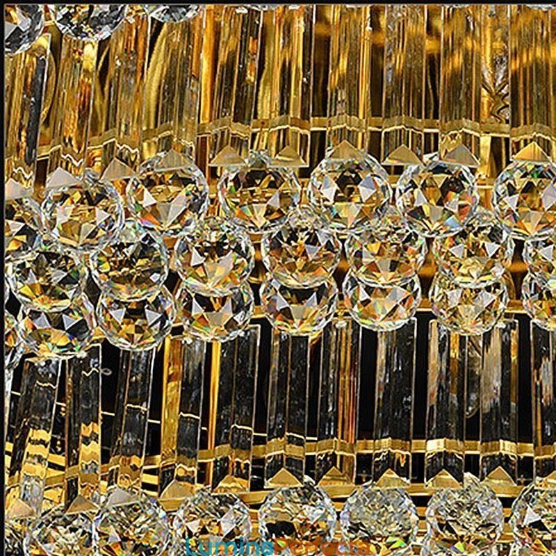 Plafoniera din cristal cu montaj înroscat Lumină ovală europeană