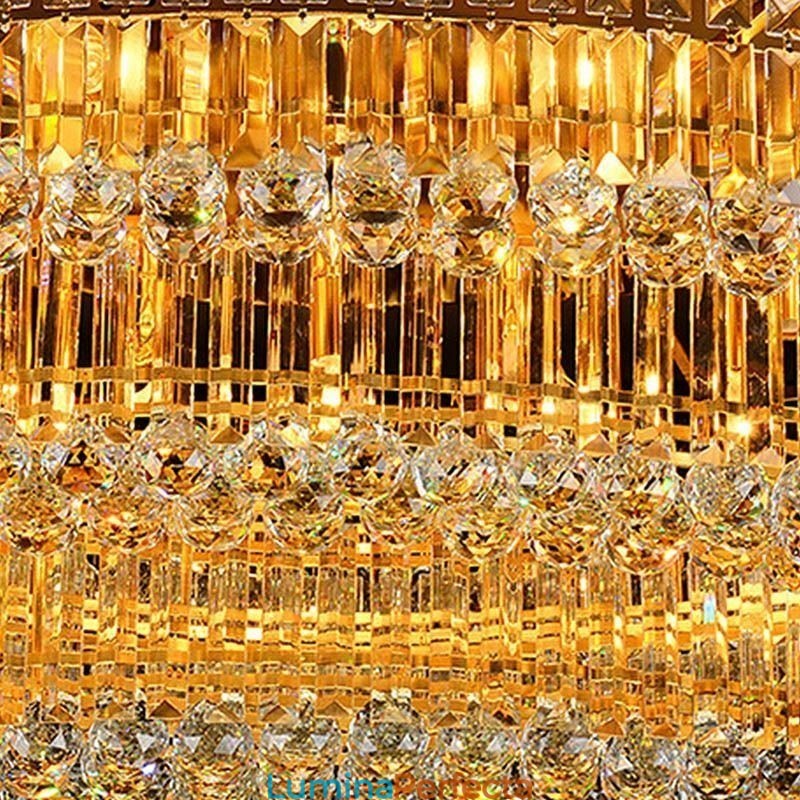 Plafoniera din cristal cu montaj înroscat Lumină ovală europeană