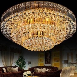 Plafoniera de cristal cu montare încasată Iluminat rotund european