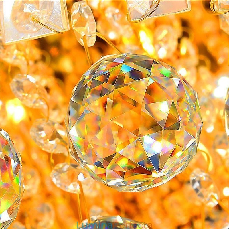 Plafoniera de cristal cu montare încasată Iluminat rotund european