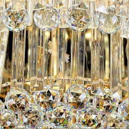 Plafoniera de cristal Contemporană, simplă, rotundă, cu montare încastrabilă