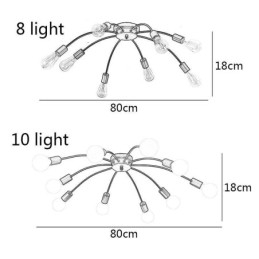 Lampă de tavan Spider, antică, clasică, pentru sufragerie, 8 10 brațe