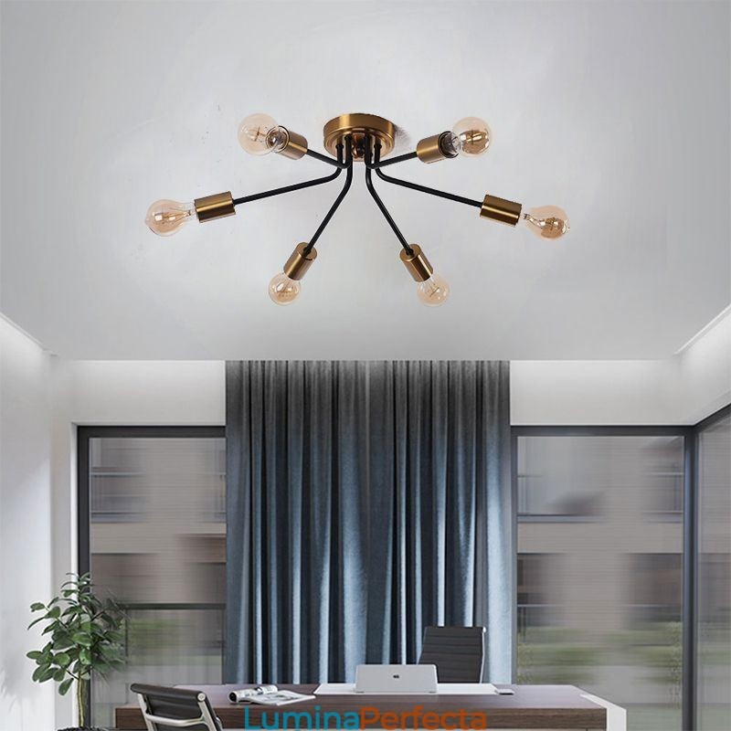 Sputnik Candelabru 6 Lumini Semi-Incastrare Plafoniera