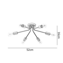 Sputnik Candelabru 6 Lumini Semi-Incastrare Plafoniera