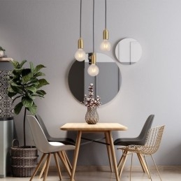 Corp de iluminat minimalist creativ, cu 3 pandantive din alamă nordică