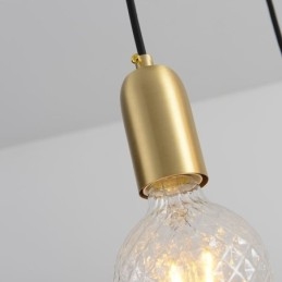 Corp de iluminat minimalist creativ, cu 3 pandantive din alamă nordică