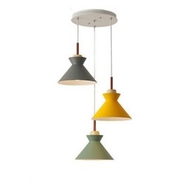 Nordic Macaron Island 3 Lumini Pendant Iluminat Simplu Iron Arti Trei Lumini