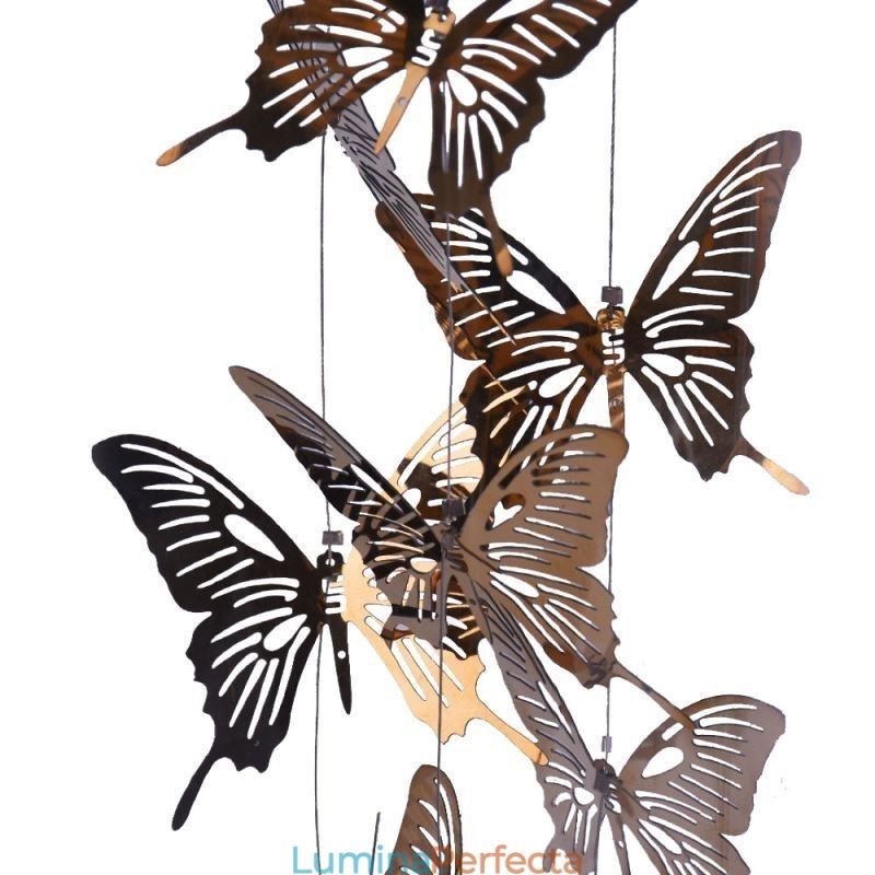 Lampă suspendată din sticlă Lampă cilindră nordică creativă Fluture
