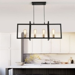 Lampă suspendată cu 4 lumini în stil industrial Lightingway
