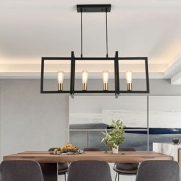 Lampă suspendată cu 4 lumini în stil industrial Lightingway