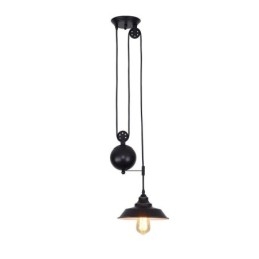 Lampă suspendată cu scripete pentru fermă industrială, design retractabil, înălțime reglabilă