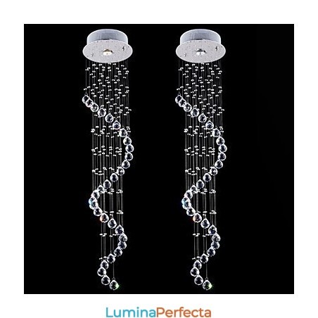 Lampă cu pandantiv de cristal Candelabru de iluminat 1 lumini Canpoy argintiu Lămpi de tavan cu Helix de cristal K9 H120CM Lampă cu pandantiv de cristal Candelabru de iluminat 1 lumini Canpoy argintiu Lămpi de tavan cu Helix de cristal K9 H120CM