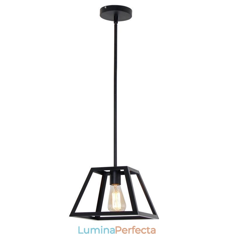 Plafoniera Rustic Farmhouse Pendant Mini Industrială Metal Plafoniera Forma Trapezoidală Insulă