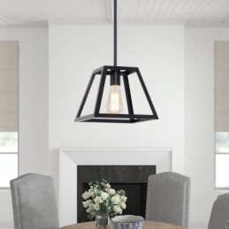 Plafoniera Rustic Farmhouse Pendant Mini Industrială Metal Plafoniera Forma Trapezoidală Insulă