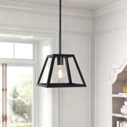 Plafoniera Rustic Farmhouse Pendant Mini Industrială Metal Plafoniera Forma Trapezoidală Insulă